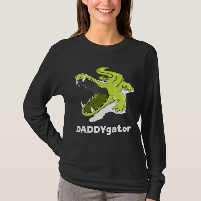 Camiseta Daddygator Padre Alligator Pai Papa Pun (Frente)