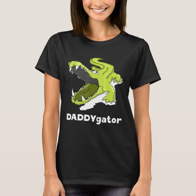 Camiseta Daddygator Padre Alligator Pai Papa Pun (Frente)