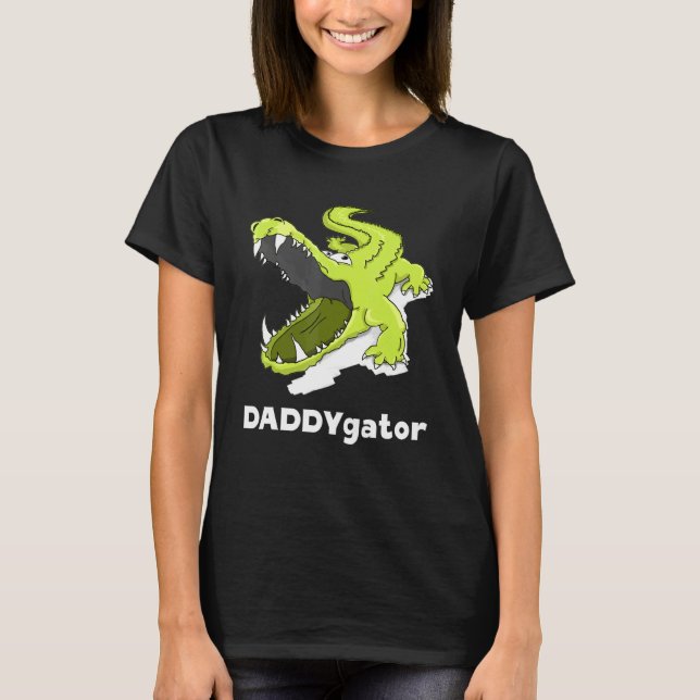 Camiseta Daddygator Padre Alligator Pai Papa Pun (Frente)