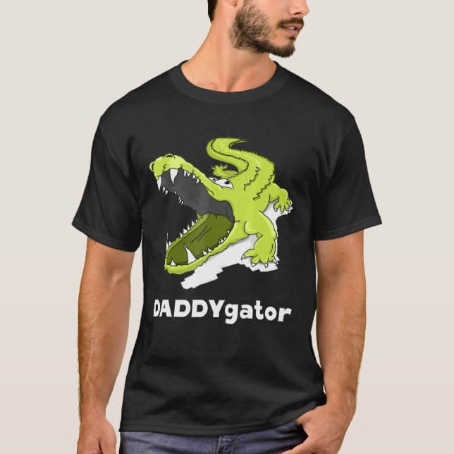 Camiseta Daddygator Padre Alligator Pai Papa Pun (Frente)