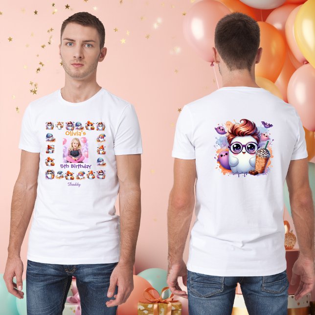 Camiseta Daddys Birthday T shirt Café Lover Ghost Theme (Criador carregado)