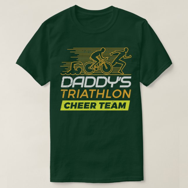 Camiseta Daddys Cheer Team Triathlon (Frente do Design)