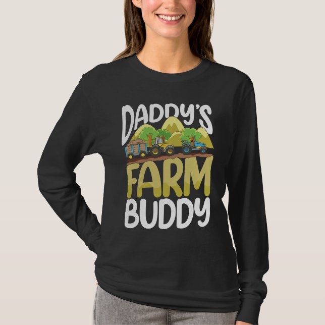 Camiseta Daddy's Farm Buddy for a Farmer (Frente)