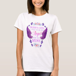 Camiseta Daddys Girl Eu Costumava Ser O Anjo Dele Agora O M