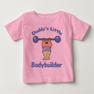 Camiseta Daddys Little Bodybuilding Kids Esporte Construção