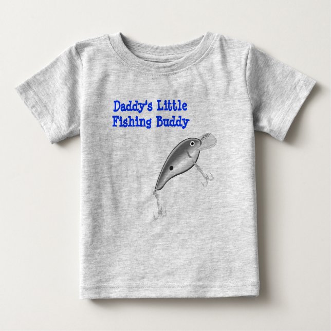 Camiseta Daddys Little Fish Buddy Lure Design (Frente)
