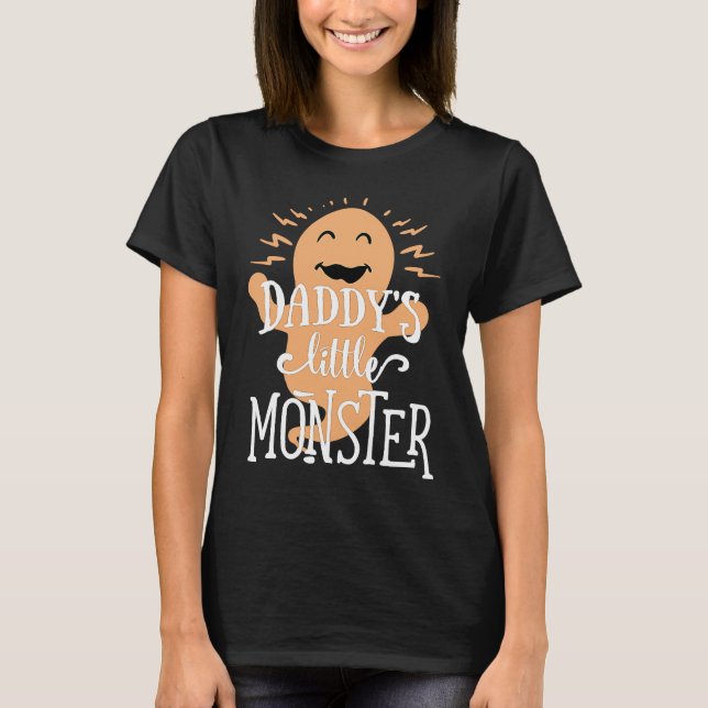 Camiseta Daddy's Little Monster  Halloween  Ghost (Frente)