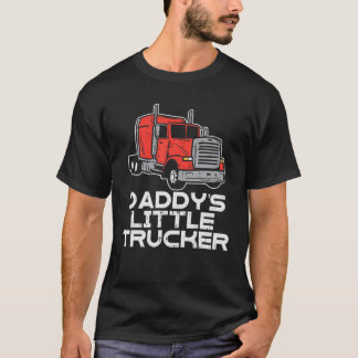 Camiseta Daddys Little Trucker Semi Truck Boys Gir