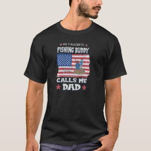 Camiseta Daddys New Fisheries Buddy Para Homens Papa Pescan