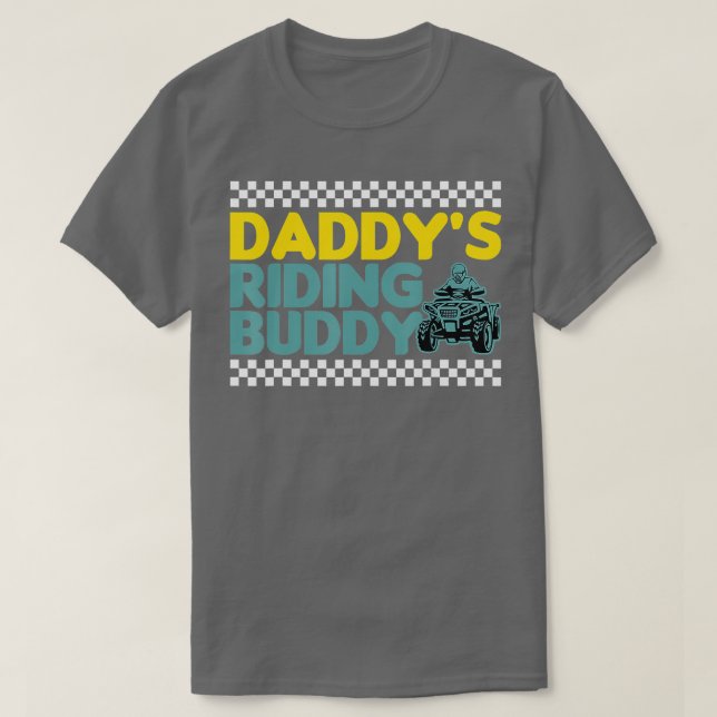 Camiseta Daddys Riding Buddy ATV Biker Father and Sons  (Frente do Design)