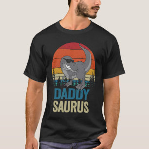 Camiseta Daddysaurs Rex Pai Surus Correspondendo Dinossaur