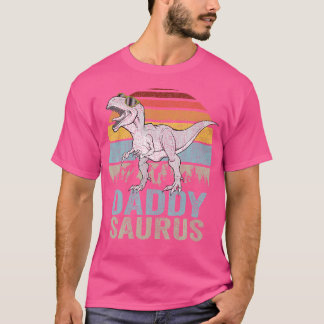 Camiseta Daddysaurus Pai Surus T Rex Família Correspondente