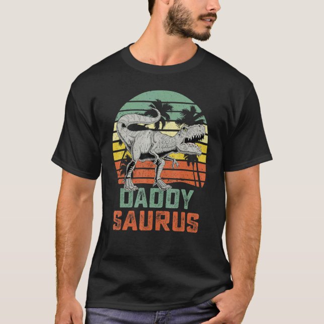 Camiseta Daddysaurus Rex Dinosaur Daddy Saurus Family Match (Frente)
