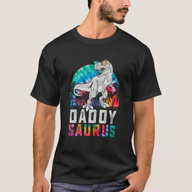 Camiseta Daddysaurus Rex Dinosaur Daddy Saurus Family Match (Frente)
