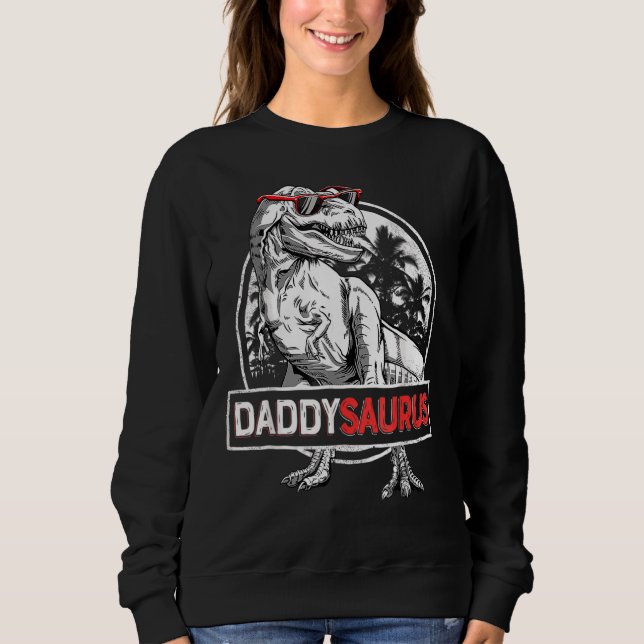 Camiseta Daddysaurus Rex Dinossaur Papa Saurus Fam do Pai (Frente)
