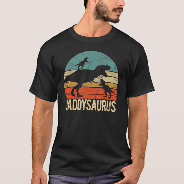 Camiseta Daddysaurus Rex Dinossauro Papai Saurus (Frente)
