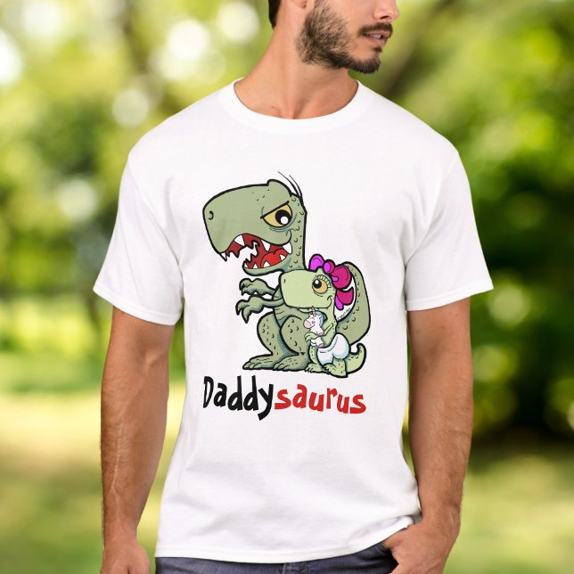 Camiseta Daddysaurus T-Rex Baby Girl (Daddysaurus T-Rex Baby Girl Father's T-Shirt)