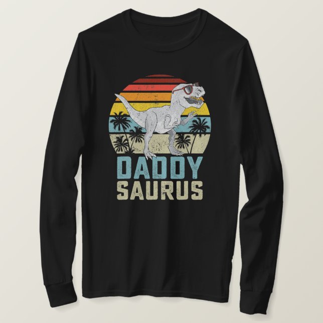 Camiseta Daddysaurus T Rex Dinosaur Daddy Saurus Family (Frente do Design)