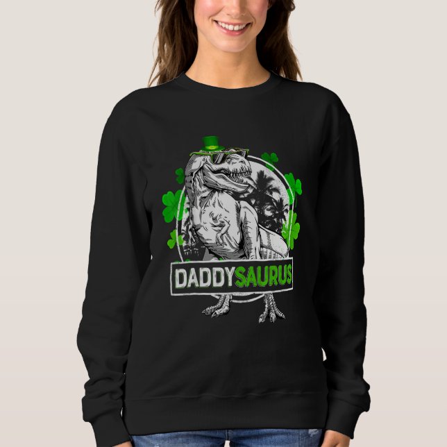 Camiseta Daddysaurus T Rex Dinosaur Pai Saurus Ruas Patras (Frente)
