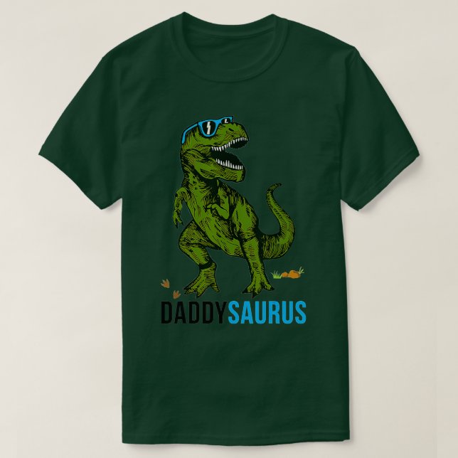 Camiseta Daddysaurus T rex Pai Surus-Pai Gi (Frente do Design)
