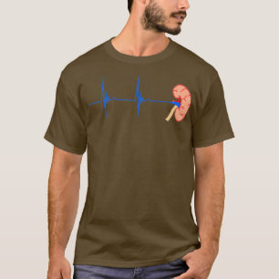 Camiseta Dádiva De Órgãos Rins Pulsação EKG