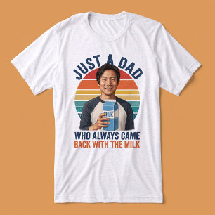 Camiseta Dadmoo Engraçado Apenas um Pai Foto Retro