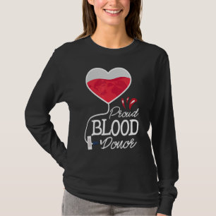 Camiseta Dador de Sangue Orgulhoso Dádiva de Sangue Phlebot