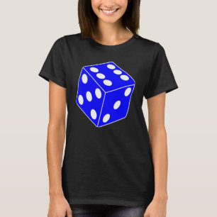 Camiseta Dados de Jogo Azuis Fantasia de Halloween Legal Ro