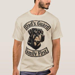 Camiseta Dad's Guard, Family First-Rottweiler
