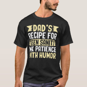 Camiseta Dadu2019s Receita para Paciência Mix com Sanidade