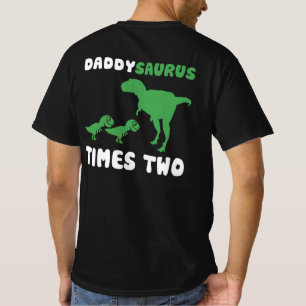 Camiseta DADYSAURUS VEZES DOIS Gêmeos Dinossauro Dia de os 