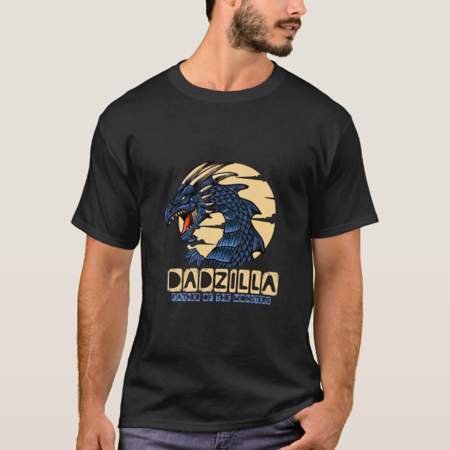 Camiseta DADZILLA PAI DOS MONSTERS É Engraçado (Frente)