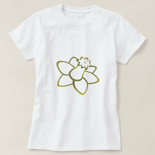 Camiseta Daffodil amarelo (Frente do Design)