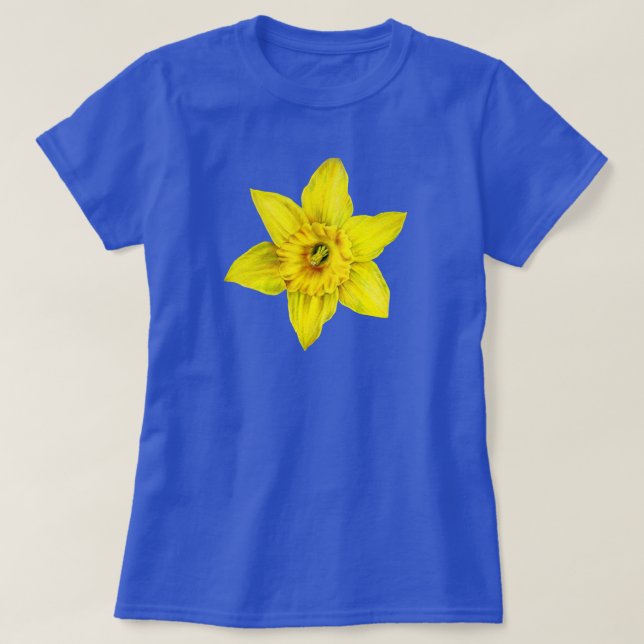 Camiseta Daffodil amarelo primavera flor (Frente do Design)