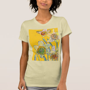 Camiseta Daffodil Watercolor Flowers Floral Painting