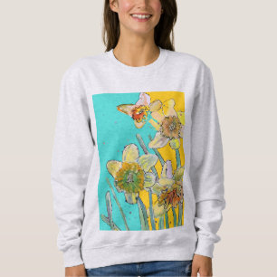 Camiseta Daffodil Watercolor Flowers (Flores de Aquarelas)