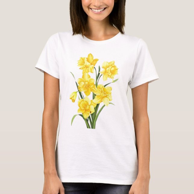 Camiseta Daffodils amarelos (Frente)