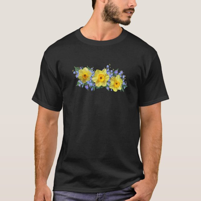 Camiseta Daffodils E Veronica Flowers Botânicos (Frente)
