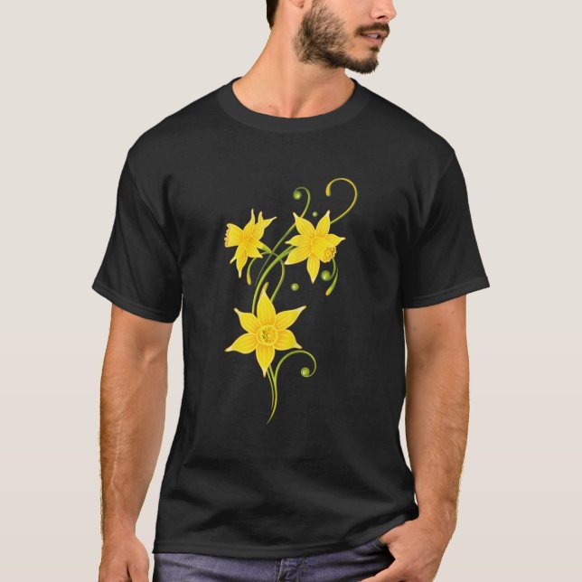 Camiseta Daffodils Flor Primavera Páscoa (Frente)
