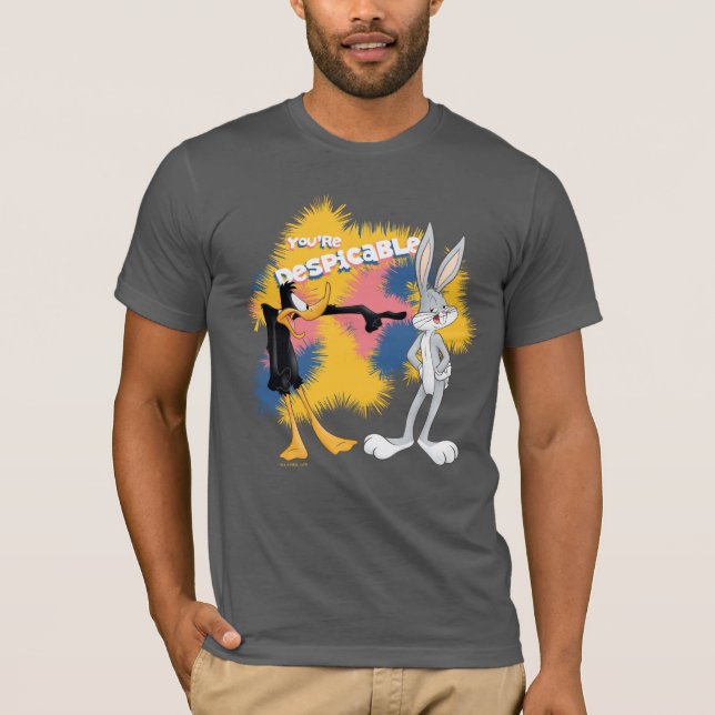 Camiseta DAFFY DUCK™ & INSETOS BUNNY™ "Você é desprezível" (Frente)