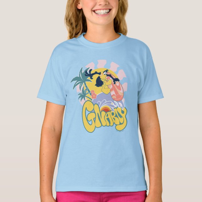 Camiseta DAFFY DUCK™ Surfing - Gnarly (Frente)