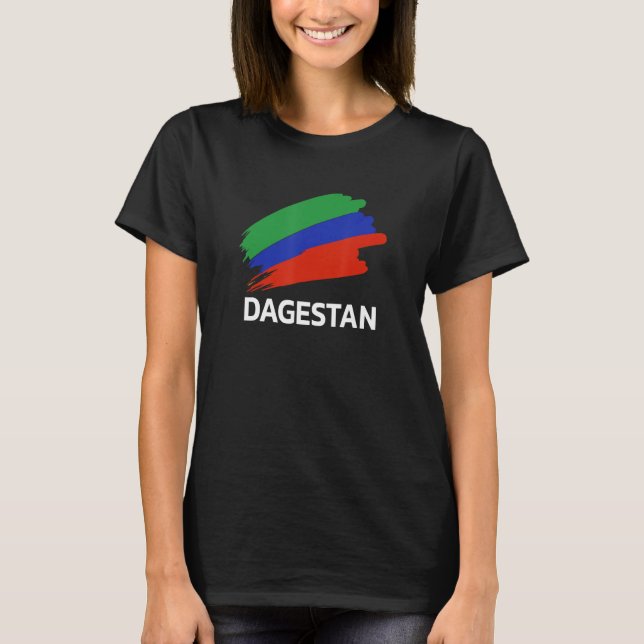 Camiseta Dagestan Dagestani Dagestaner Flag Wrestler (Frente)