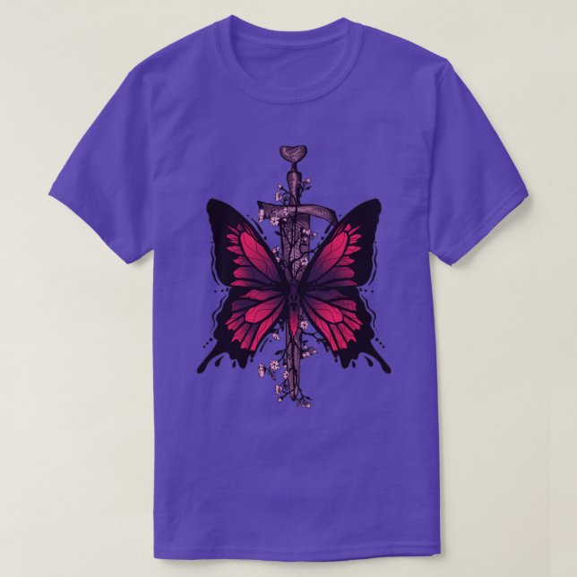 Camiseta Dagger Butterfly (Frente do Design)