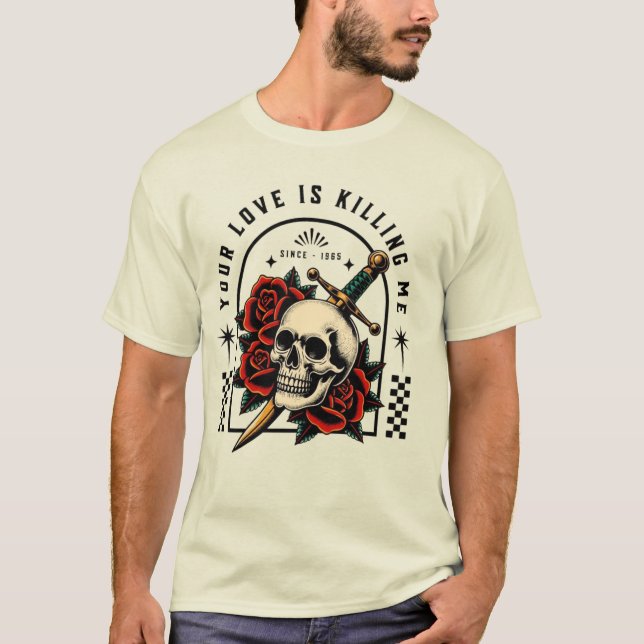 Camiseta Dagger Rosa Tee - Love Machine (Frente)