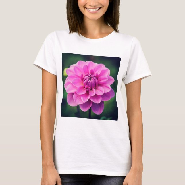 Camiseta Dahlia Rosa (Frente)