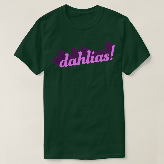 Camiseta dahlias 3D (Frente do Design)