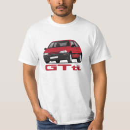 Camiseta Daihatsu Charade GTti Turbo, vermelho com crachá -