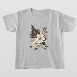 Camiseta Daisies and Leaves - transparente no creme.