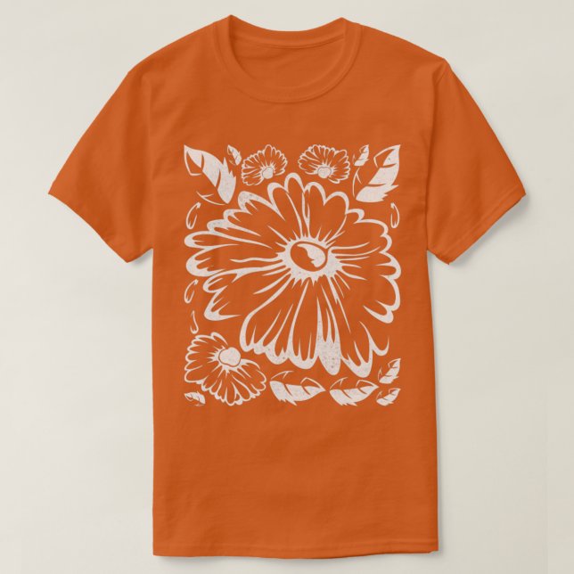 Camiseta Daisies Botânica Gardener Floral Daisy Flo (Frente do Design)