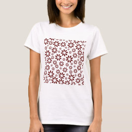 Camiseta Daisies Padrão Simples Na moda Verão Mulheres